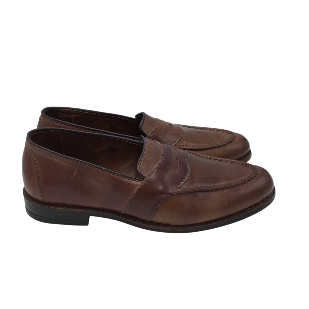 ALLEN EDMONDS RET$450 LEATHER LOAFERS MEN SHOE BROWN 12.5D