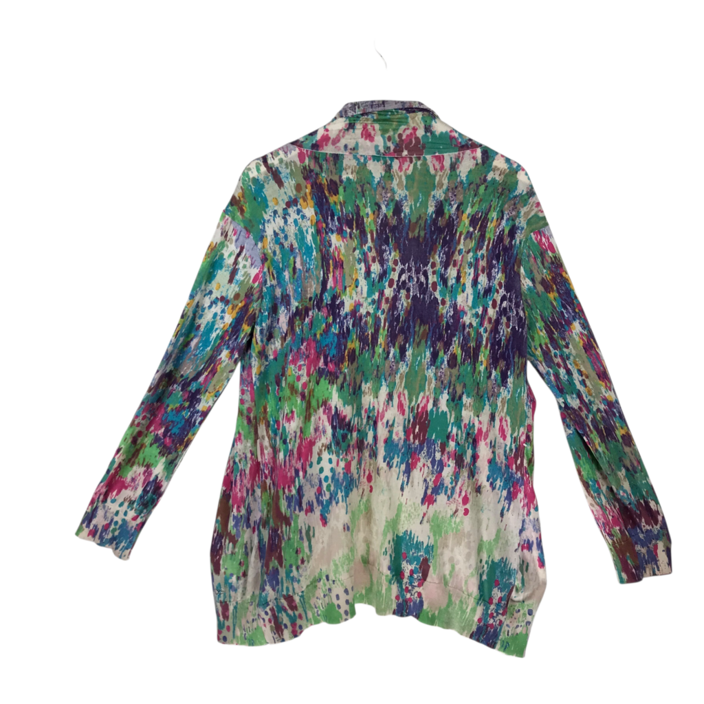 ESCADA SPORT PRINT OPEN LONG SLEEVE DESIGNER CARDIGAN MULTI XLARGE