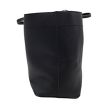 TORY BURCH PEBBLED LEATHER TOTE HANDBAG BLACK