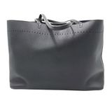 TORY BURCH PEBBLED LEATHER TOTE HANDBAG BLACK