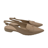 COACH RET$185 LEATHER SLINGBACK FLAT SHOES TAN 9