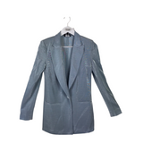 EMPORIO ARMANI NWT$725 SPARKLE SINGLE-BUTTON DESIGNER BLAZER BLUE 40