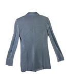 EMPORIO ARMANI NWT$725 SPARKLE SINGLE-BUTTON DESIGNER BLAZER BLUE 40