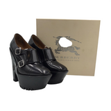BURBERRY PRORSUM PLATFORM LUXE SHOES BLACK 38