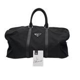 PRADA CLOTH TRAVEL WEEKENDER LUGGAGE BLACK