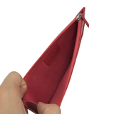 CHANEL 2pc. QUILTED LEATHER LUXE WALLET ORANGE