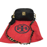 TORY BURCH CROSSBODY GOLD ACCENTS HANDBAG BLACK GOLD