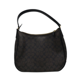 COACH LOGO SHOULDER HANDBAG BROWN BLACK