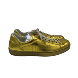 "ACE" METALLIC SNEAKERS MEN SHOE GOLD 7.5
