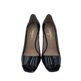CHANEL TIMELESS PATENT LEATHER PUMPS LUXE SHOES BLACK 38