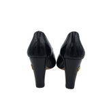 CHANEL TIMELESS PATENT LEATHER PUMPS LUXE SHOES BLACK 38