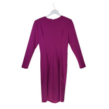 BADGLEY MISCHKA TWIST LONG SLEEVE DESIGNER DRESS MAGENTA 12