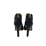 LOUISE ET CIE HEEL PEEP TOE SHOES BLACK 9.5M