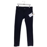 PRADA DARK WASH BUTTON FLY SKINNY MEN JEANS NAVY 33