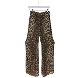 ZIMMERMANN RET $1210 ANIMAL PRINT DESIGNER PANT BROWN CREAM 0