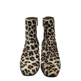 CHRISTIAN LOUBOUTIN LEOPARD PRINT FLAT ANKLE MEN SHOE TAUPE/BROWN 41