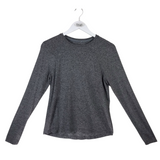 LULULEMON LONG SLEEVE TOP ACTIVEWEAR GREY MEDIUM
