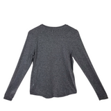 LULULEMON LONG SLEEVE TOP ACTIVEWEAR GREY MEDIUM