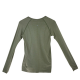 LULULEMON LONG SLEEVE TOP ACTIVEWEAR OLIVE MEDIUM