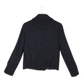 LAFAYETTE 148 TWEED LONG SLEEVE DESIGNER CARDIGAN BLACK 8