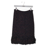 LAFAYETTE 148 TWEED EBELLISHED PENCIL DESIGNER SKIRT BLACK MULTI 8