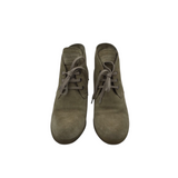 SUEDE WEDGE ANKLE BOOTIE DESIGNER BOOTS TAUPE 37