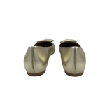 AQUATALIA RET $169 WATER REPELLENT LEATHER FLATS SHOES GOLD 10