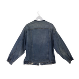 R13 RET$895 DEMIN LONG SLEEVE DESIGNER JACKET BLUE LARGE