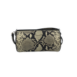 REBECCA MINKOFF RET$198 PYTHON CROSSBODY HANDBAG CREME BLACK