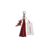 BRAHMIN NWT$125 CROC TASSEL WOMEN'S ACCESSORIES RED GOLD