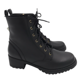 COLE HAAN RET$225 LACE UP WATEREPROOF BOOTS BLACK 8B