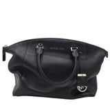 MICHAEL KORS LEATHER SHOULDER TOTE HANDBAG BLACK