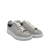 ALEXANDER McQUEEN OVERSIZE CRYSTAL EMBELLISH LUXE SHOES BLACK/WHITE 41