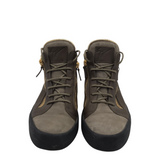 GIUSEPPE ZANOTTI COBY LEATHER SNEAKERS MEN SHOE BROWN 8