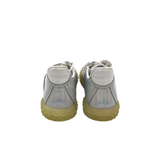 GIUSEPPE ZANOTTI IRIDESCENT LEATHER LOW TOP SNEAKERS MEN SHOE SILVER 42