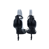 YSL "OPYUM 110" LEATHER HEELS LUXE SHOES BLACK 38