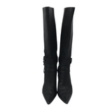DIOR LEATHER CD STIRRUP BOOTS LUXE BOOTS BLACK 39.5
