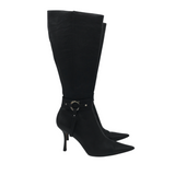 DIOR LEATHER CD STIRRUP BOOTS LUXE BOOTS BLACK 39.5