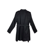 BURBERRY TRENCH WOOL CAMEL HAIR BLEND LUXE COAT BLACK 12