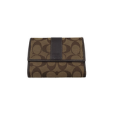 COACH MONOGRAM TRI-FOLD WALLET BROWN TAUPE
