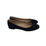 CHLOE SUEDE BALLERINE FLATS LUXE SHOES BLACK 38