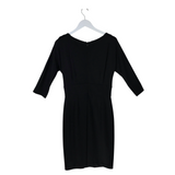 TRINA TURK KNIT LONG SLEEVE DESIGNER DRESS BLACK MEDIUM
