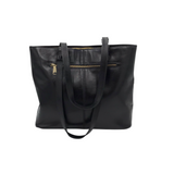 PATRICIA NASH RET$249 LEATHER TOTE HANDBAG BLACK RUST
