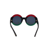 GUCCI ACETATE ROUND GG0084S LUXE SUNGLASSES GREEN/BLACK
