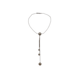 EMPORIO ARMANI .925 DANGLE BEADS NECKLACE SILVER