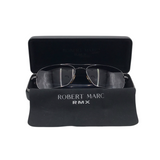 ROBERT MARC AVIATOR W/CASE LUXE SUNGLASSES PLATINUM