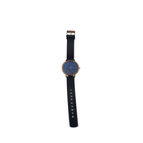 SKAGEN RET$145 LEATHER STRAP WATCH GOLD BLACK