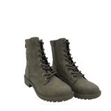 RET$65 SIDE ZIPPER COMBAT BOOTS OLIVE 9.5M