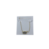 KENDRA SCOTT NWT$70 DRUSY PENDAY NECKLACE GOLDTONE GRAY