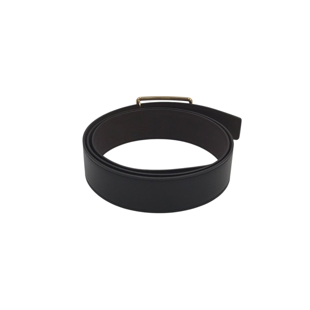HERMES "OSCAR" REVERSIBLE LUXE MEN BELT BROWN/BLACK 105